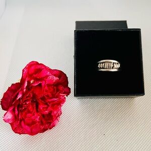 “Roped In” Vintage Boho Chic 925 Silver Ring - Like New! - Size 5.5